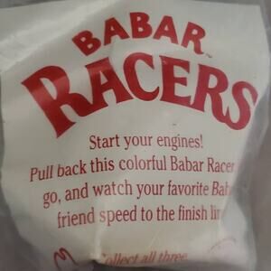 1992 Arbys Babar Racers New in Package
